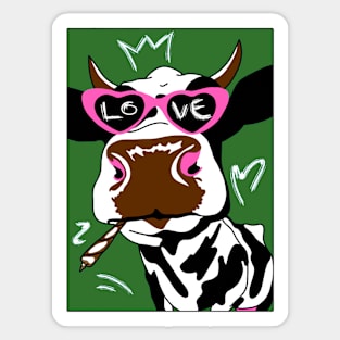 The grass was greener, the cow got higher // Sticker